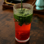 Raspberry Cheong Iced Matcha