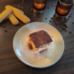 Authentic Italian Tiramisu with cocoa topping